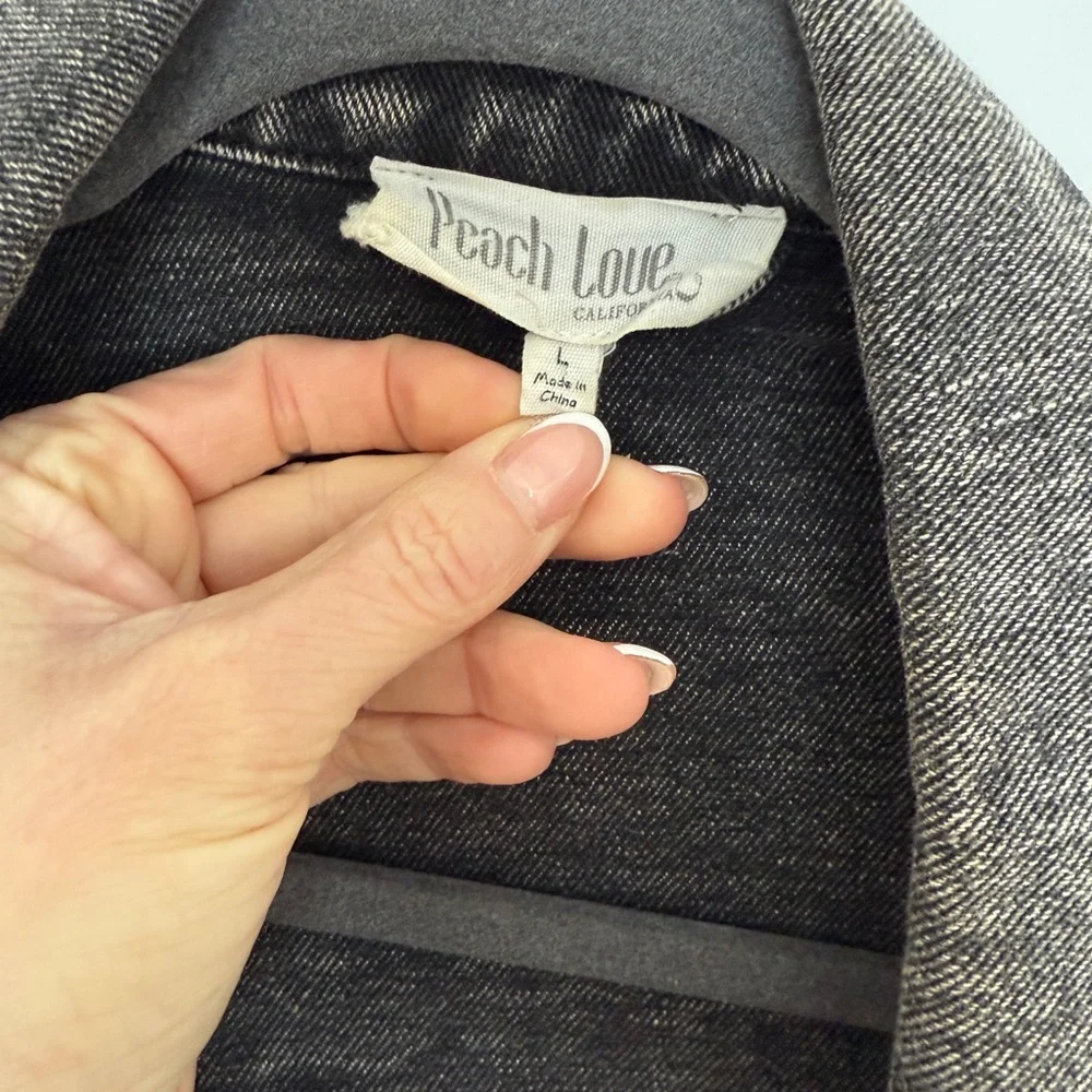 Peach Love California Gray Tweed Jacket - Picture 4 of 6